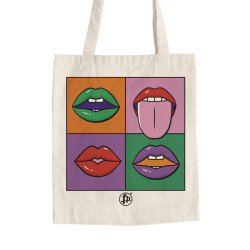 Pop art mouths painting (Τσάντα  Αγοράς) Pop art mouths painting (Τσάντα  Αγοράς)